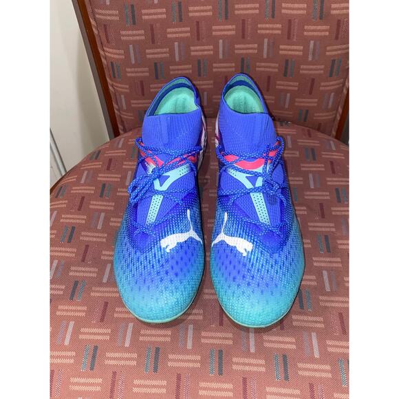 New Mens Size 9 Blue Green Puma Future 7 Ultimate FG/AG Soccer Cleats 107916-01 - Picture 1 of 6
